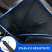 2x Parasole Ombrello per auto - Parabrezza anteriore pieghevole 130x76 portatile con custodia