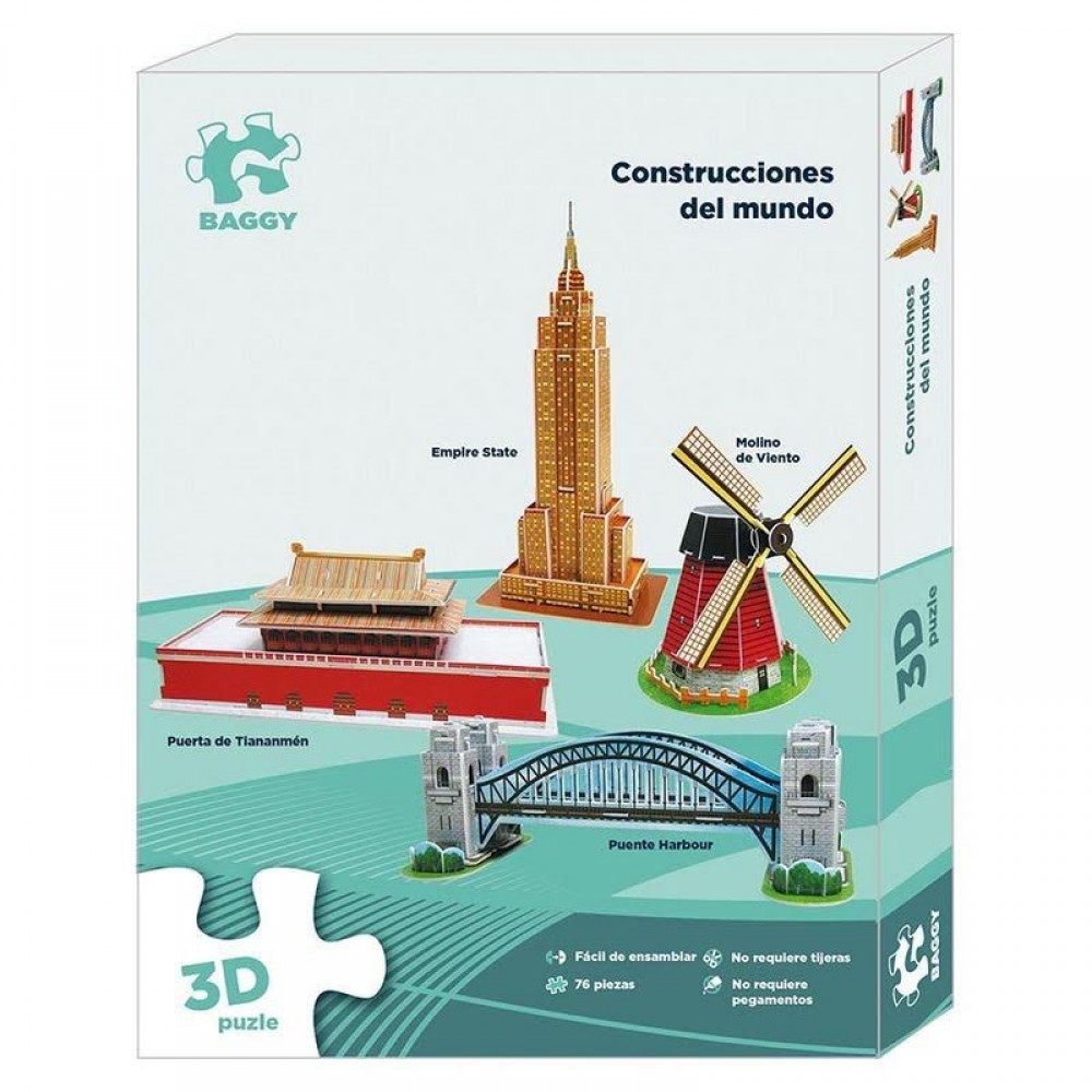 Puzzle 3D vari modelli - Per passare del tempo in famiglia con i tuoi  bambini divertendosi